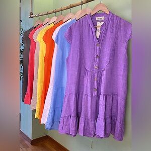 Made in Italy Linen Mini Dress